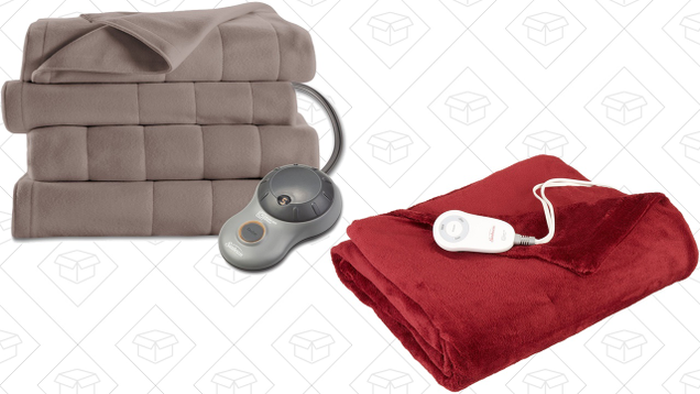 Sunbeam Quilted Fleece Heated Blanket, Queen | $56 | AmazonSunbeam TSM8US- R310-25B00 Microplush Heated Throw | $32 | Amazon